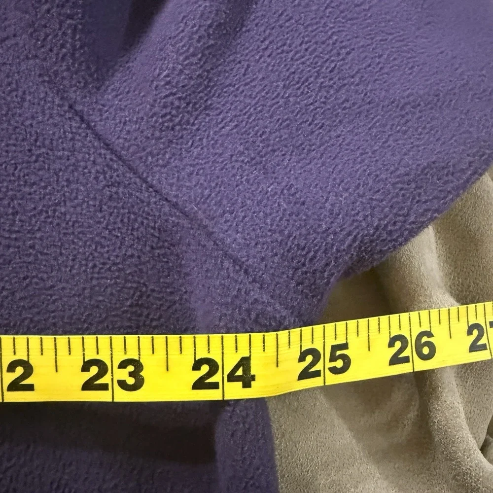 Coldwater Creek Womens 1X 16/18 Purple Fleece Quarter‎ 1/4 Zip Jacket Sweatshirt